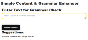 Simple Content & Grammar Enhancer