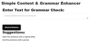 Simple Content & Grammar Enhancer