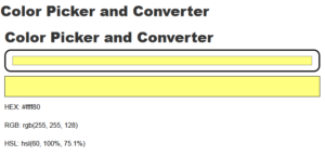 Color Picker and Converter