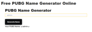 PUBG Name Generator
