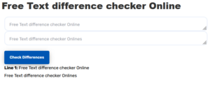 Free Text difference checker Online