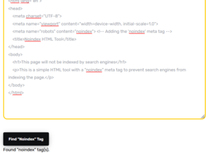 Free Finder Remover Noindex Tags Online GSC
