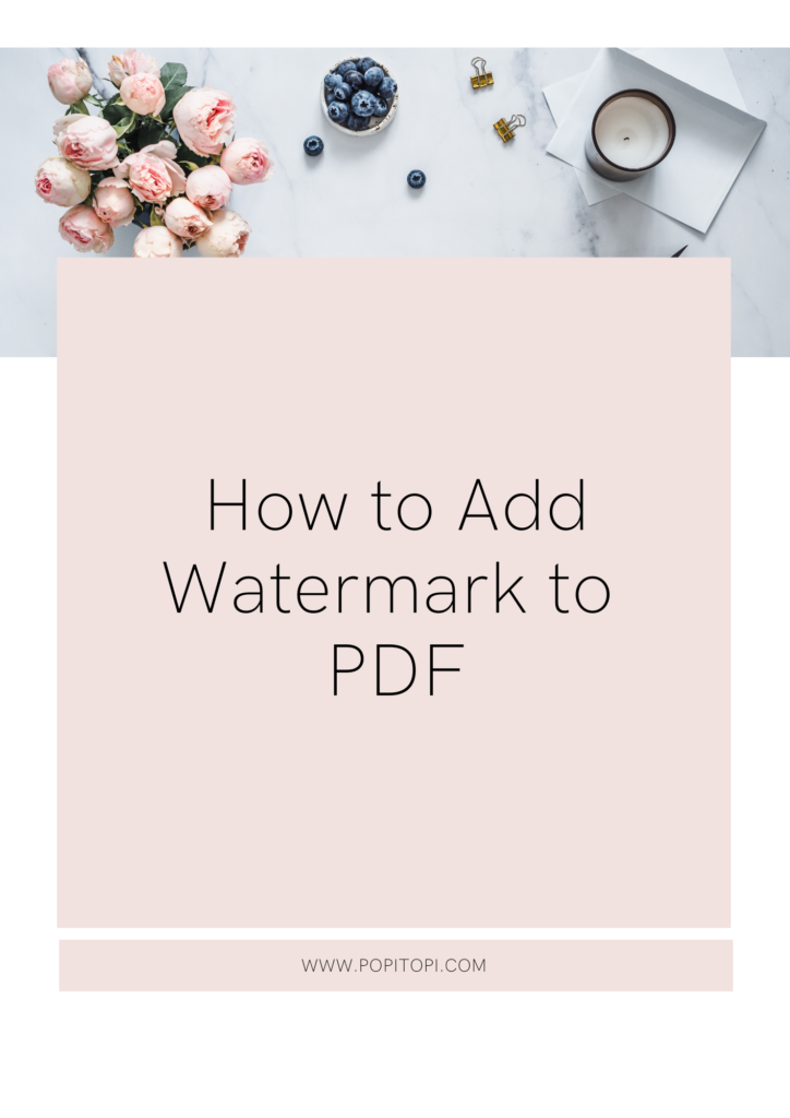 Watermark to PDF