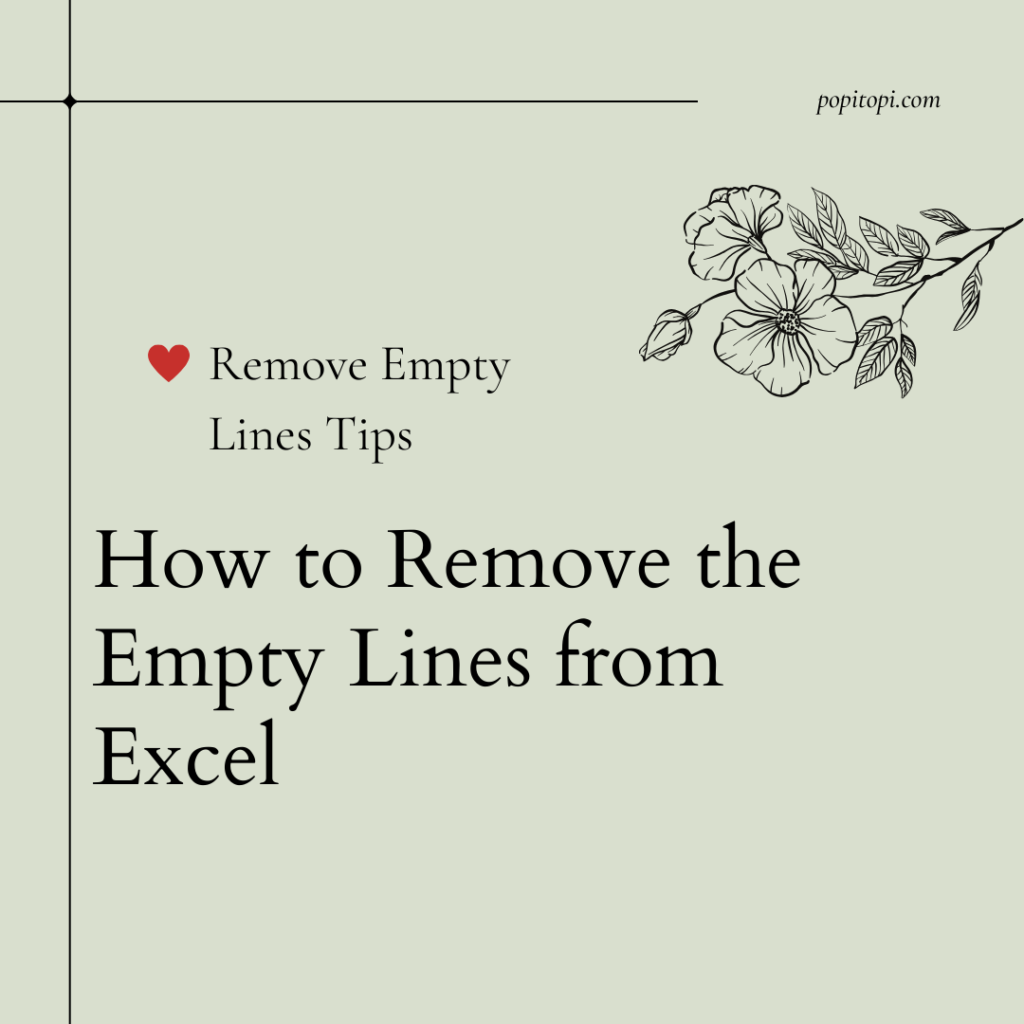 REMOVE EMPTY LINES